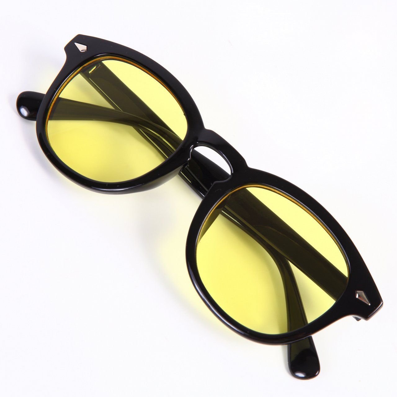 marka verynerd コラボ サングラス イエロー マーカ 日本製 鯖江 サングラス トレンドの50mm 金縁丸メガネ UV ライトスモークイエロー