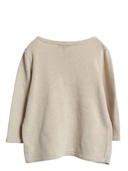 一番人気!! なクーポン配布中! 90s ローレン ラルフローレン ボートネック コットン ニット セーター レディース L 7分袖 カットソー 無地 シンプル トップス 海外ファッション通販。