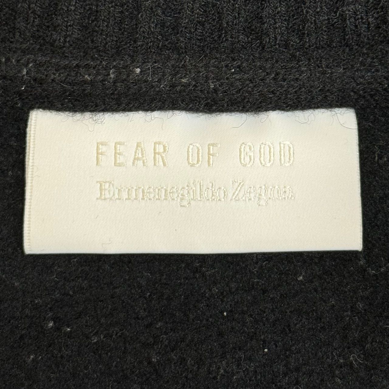 FEAR OF GOD × Ermenegildo Zegna 20AW クルーネックスウェット トレーナー フィアオブゴッド エルメネジルドゼニア  コラボ ブラック FZJ803 FZ1004 67304A5