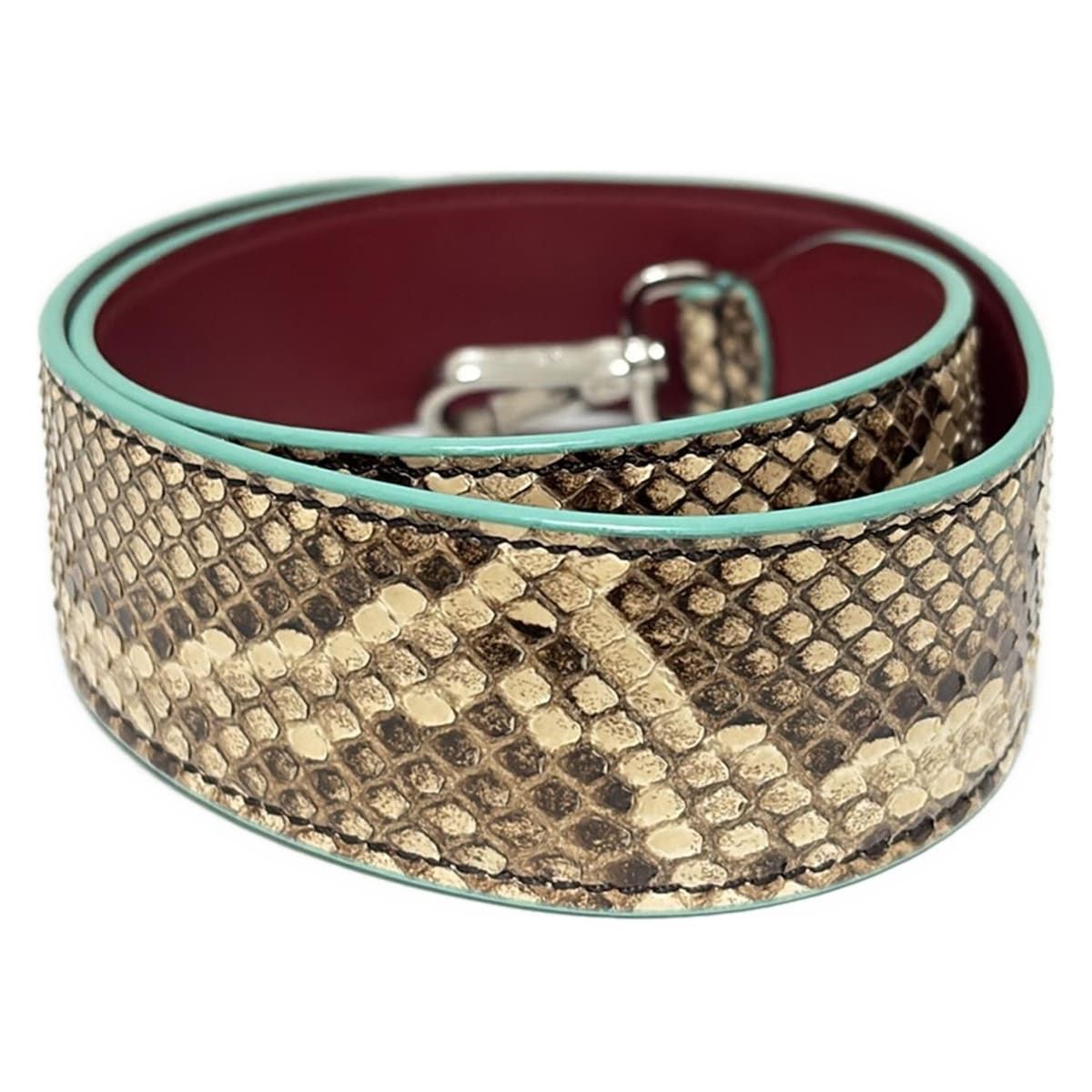 FENDI フェンディ ショルダーストラップ ストラップユー アイボリー×ダークブラウン×マルチ レザー