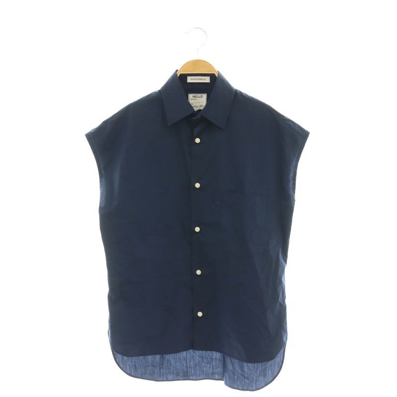 マディソンブルー MADISONBLUE SLEEVELESS J.BRADLEY SHIRT シャツ ブラウス ノースリーブ 00 紺 ネイビー |CX OS SH