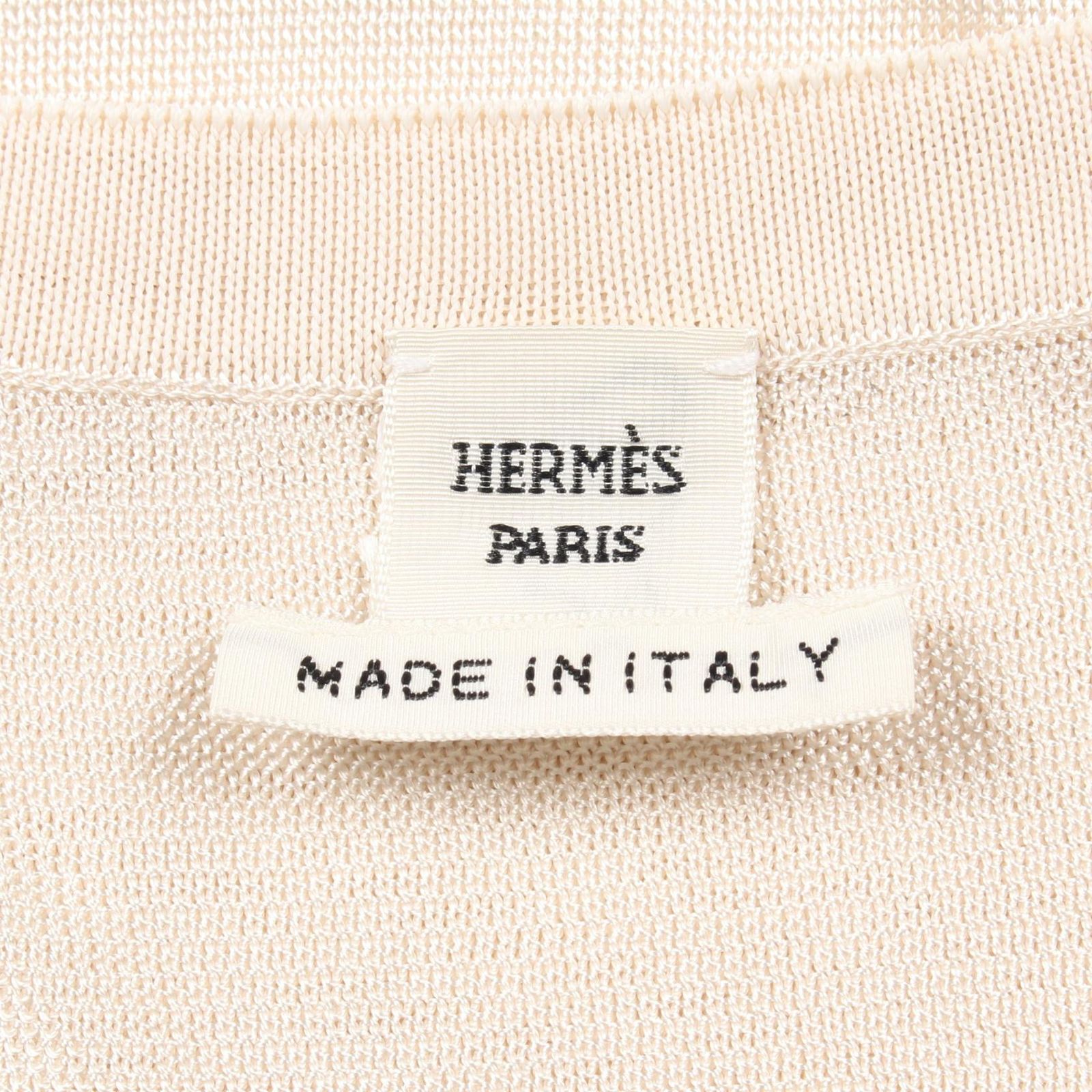 エルメス HERMES タンクトップ 722634DGA642 オフホワイト レーヨン