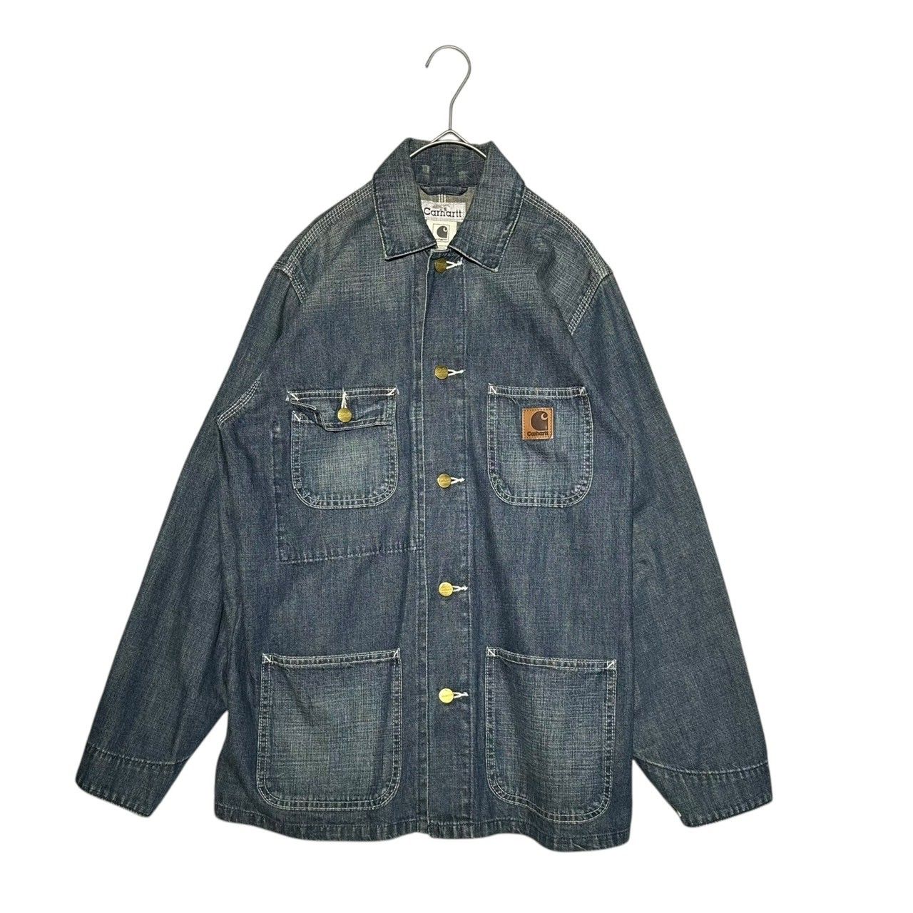 Carhartt カーハート　デニム　カバーオール　ジャケット 古着 80s USA製 Carhartt デニム ミシガンチョア カバーオール