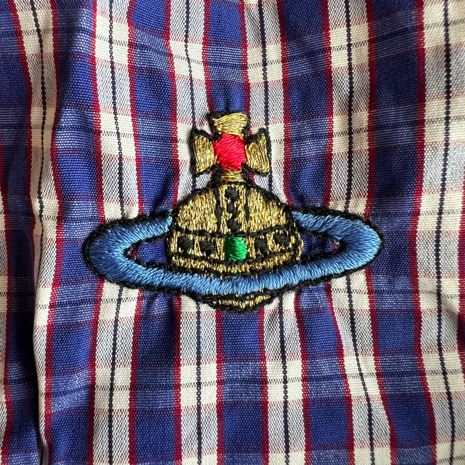 Z279 【美品】 Vivienne Westwood トップス シャツ チェック柄 ブルー