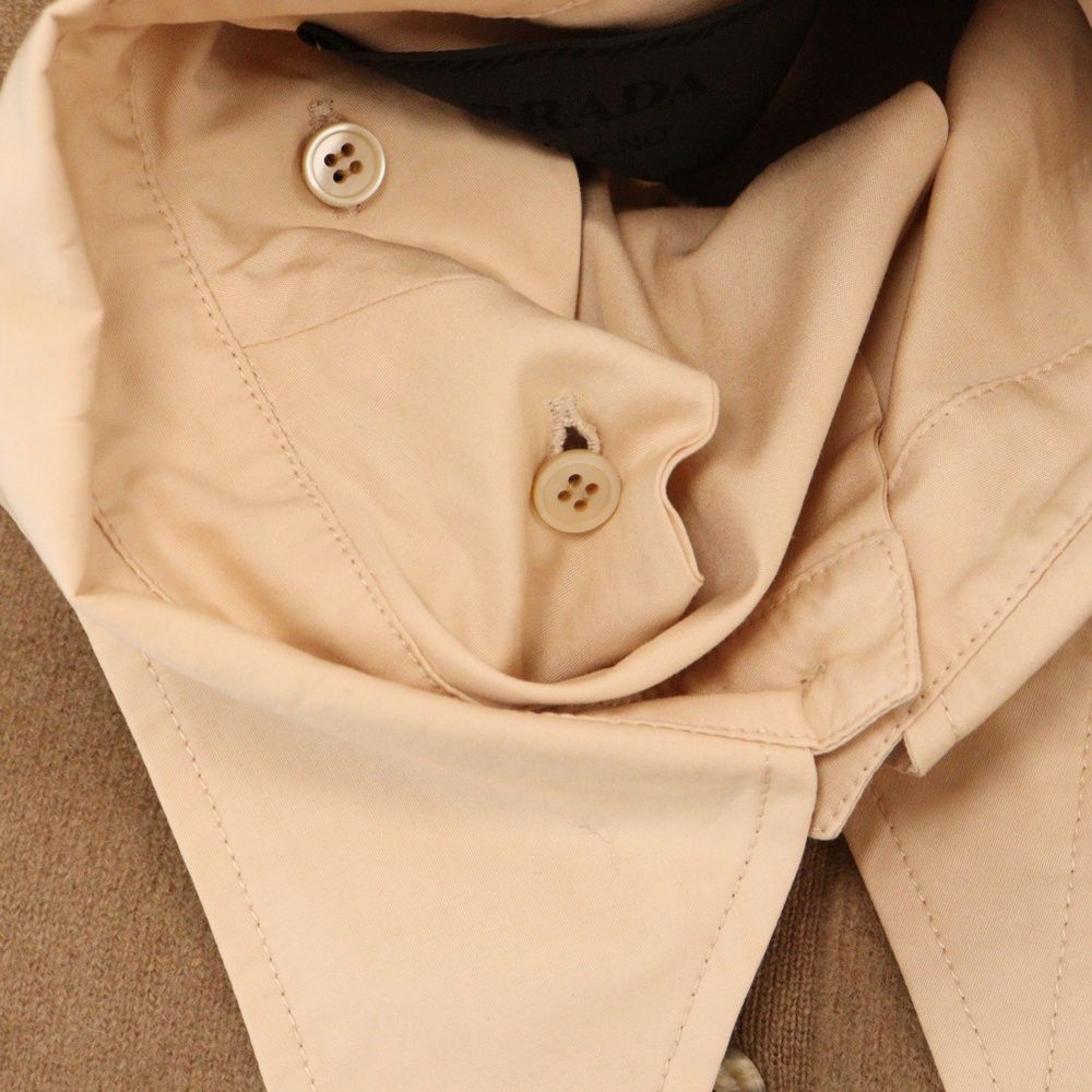 PRADA (プラダ) 23AW Cashmere Knit Cardigan カラー切替