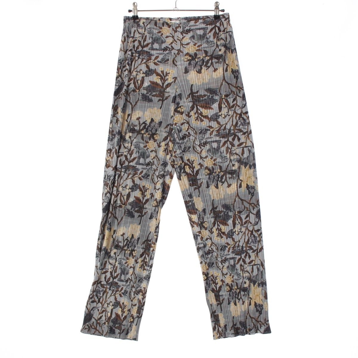 プリーツプリーズ イッセイミヤケ Nathalie Lete ナタリー レテ 恐竜の楽園 ダイナソー エデン パンツ ボトムス PP61-JF544 グレー系 4