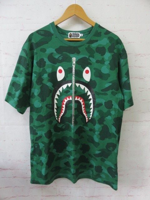 中古】A BATHING APE ｱﾍﾞｲｼﾝｸﾞｴｲﾌﾟ Tｼｬﾂ 半袖 ｶﾓﾌﾗ ｼｬｰｸ