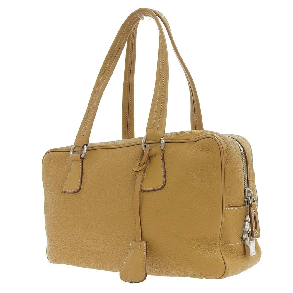 本物保証】 超美品 プラダ PRADA ハンドバッグ ボストンバッグ 革 