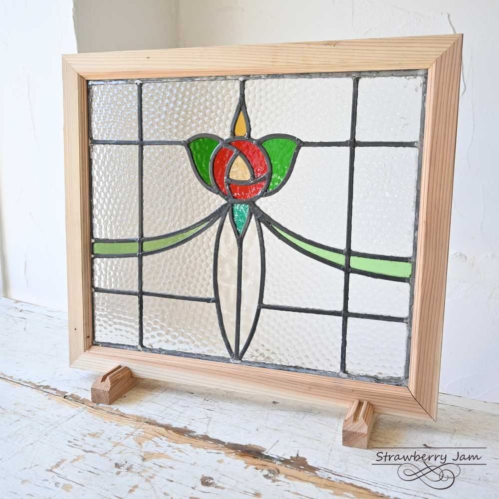 L3506-93-7 英国アンティーク ステンドグラス 窓枠 建材 小屋 DIY