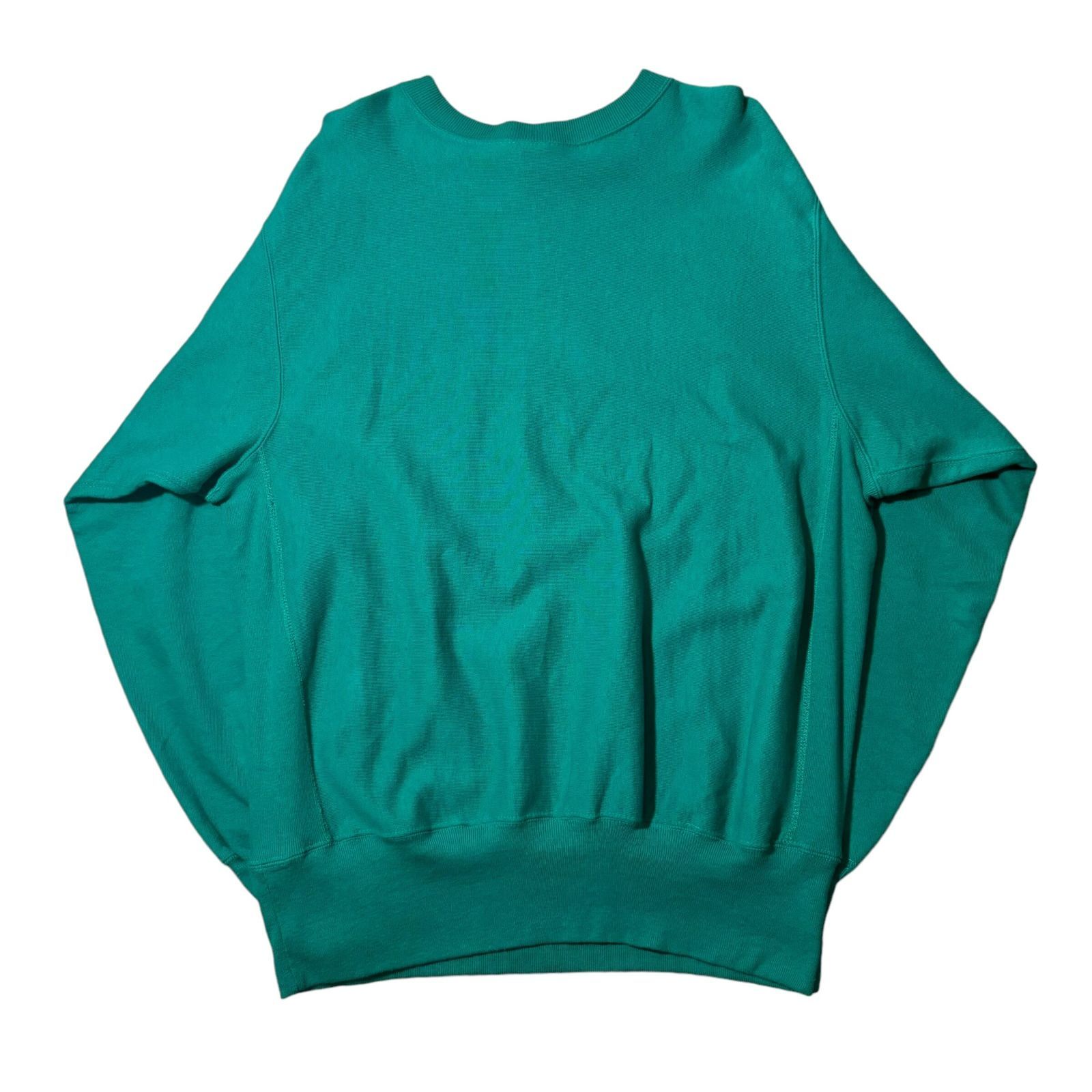A481】90s Champion reverseweave made in USA Sweatshirts Blue-green