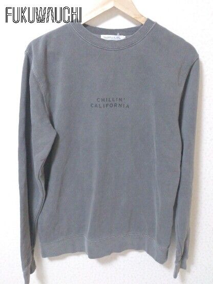 YouthFUL SURF ユースフルサーフ  プリント 裏起毛 長袖 スウェット トレーナー S ダークグレー メンズ  【中古】 【1002800630790】