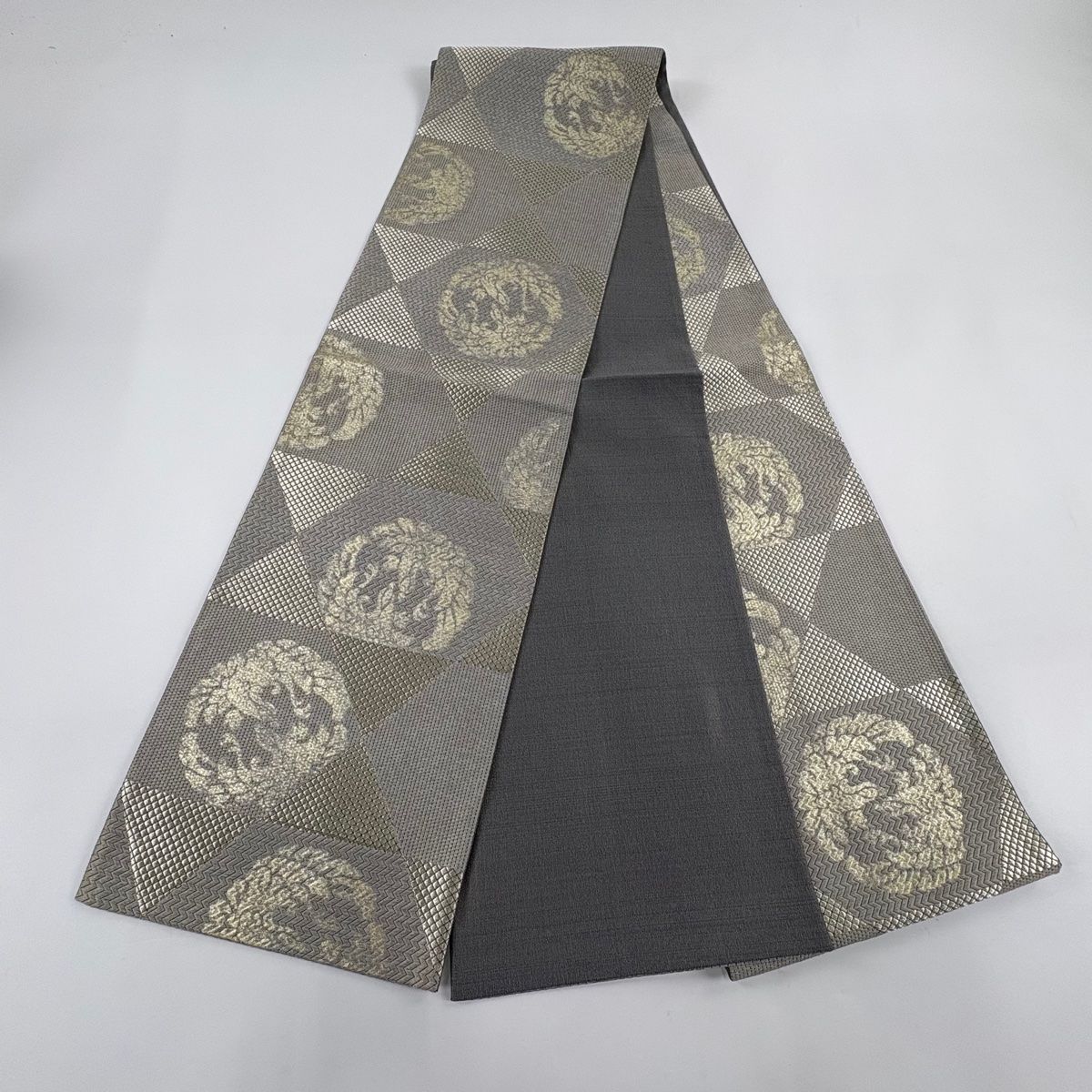 中古美品 しなやかな膨れ織袋帯 銀×金■N70903-3 中古美品 しなやかな膨れ織袋帯 銀×金□N70903-3 - メルカリ
