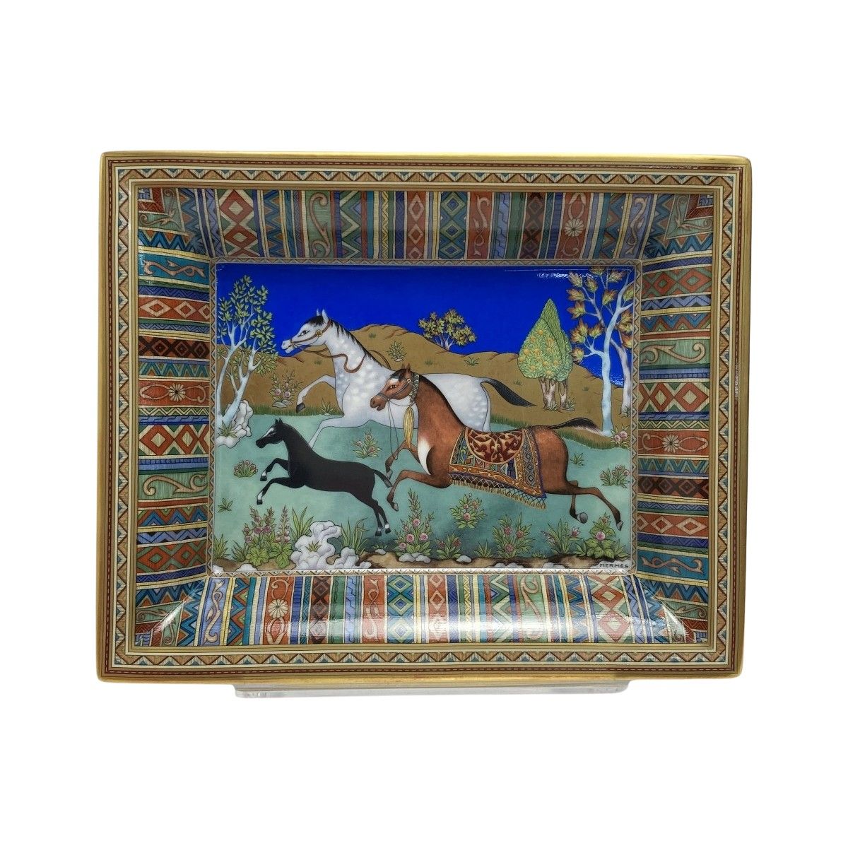 エルメス　シュバルドリアン　お皿　スクエア HERMES エルメス シュヴァルドリアン ヴィドゥポッシュ スクエア