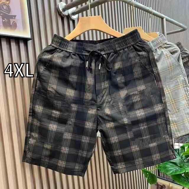[4XL]メンズ ファッション 服 用 オシャレ シンプル 大人 かっこいい ストリート 夏コーデ  チェック カジュアル パンツ 