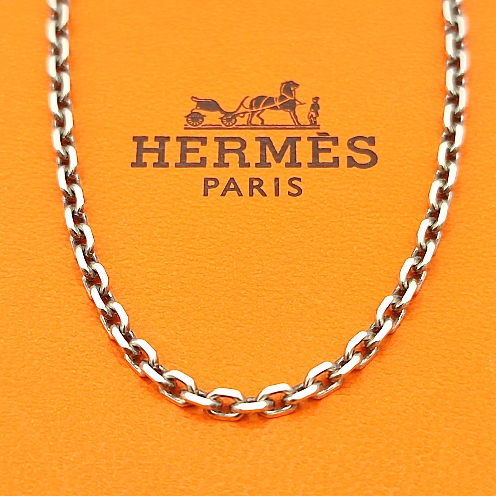 美品】HERMES エルメス チェーンネックレス SILVER シルバー925