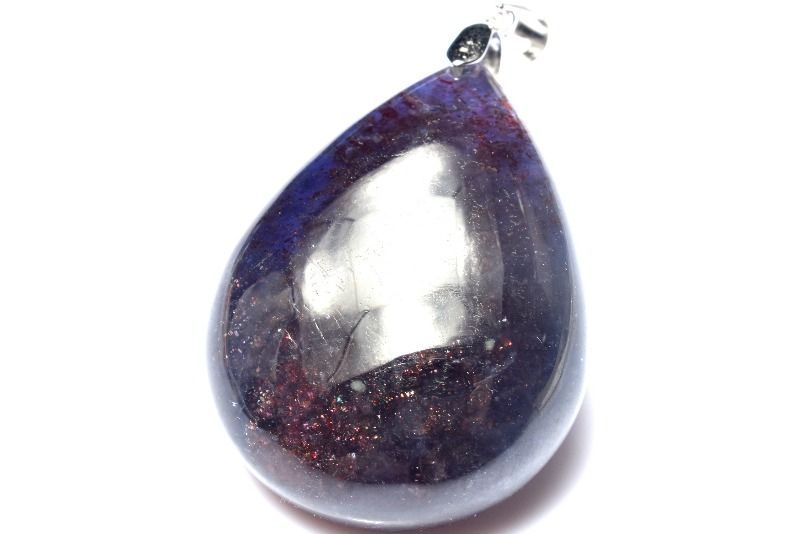１点物 シルバー925 星空のよう アイオライトサンストーン 36x27mm ドロップ ペンダントトップ パワーストーン 天然石 _PC6117 NEXPOTALLINN_EU