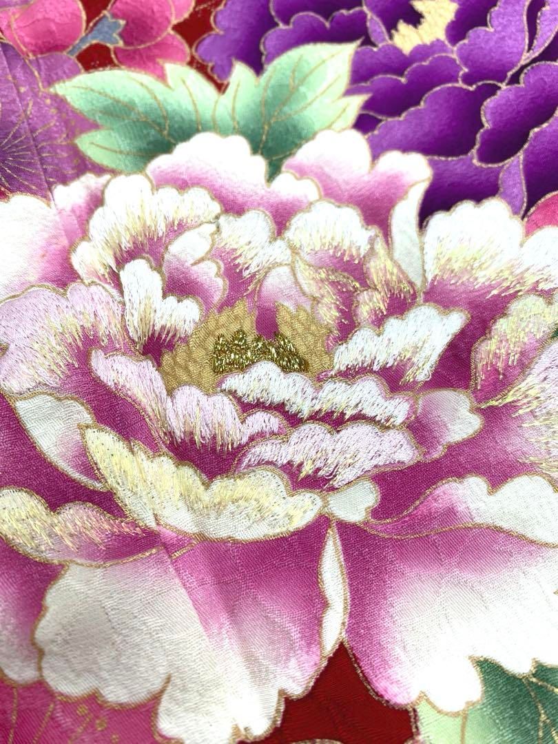 振袖 豪華 金彩 紋意匠 ラメ刺繍 牡丹 桜 梅 身丈168cm - メルカリ