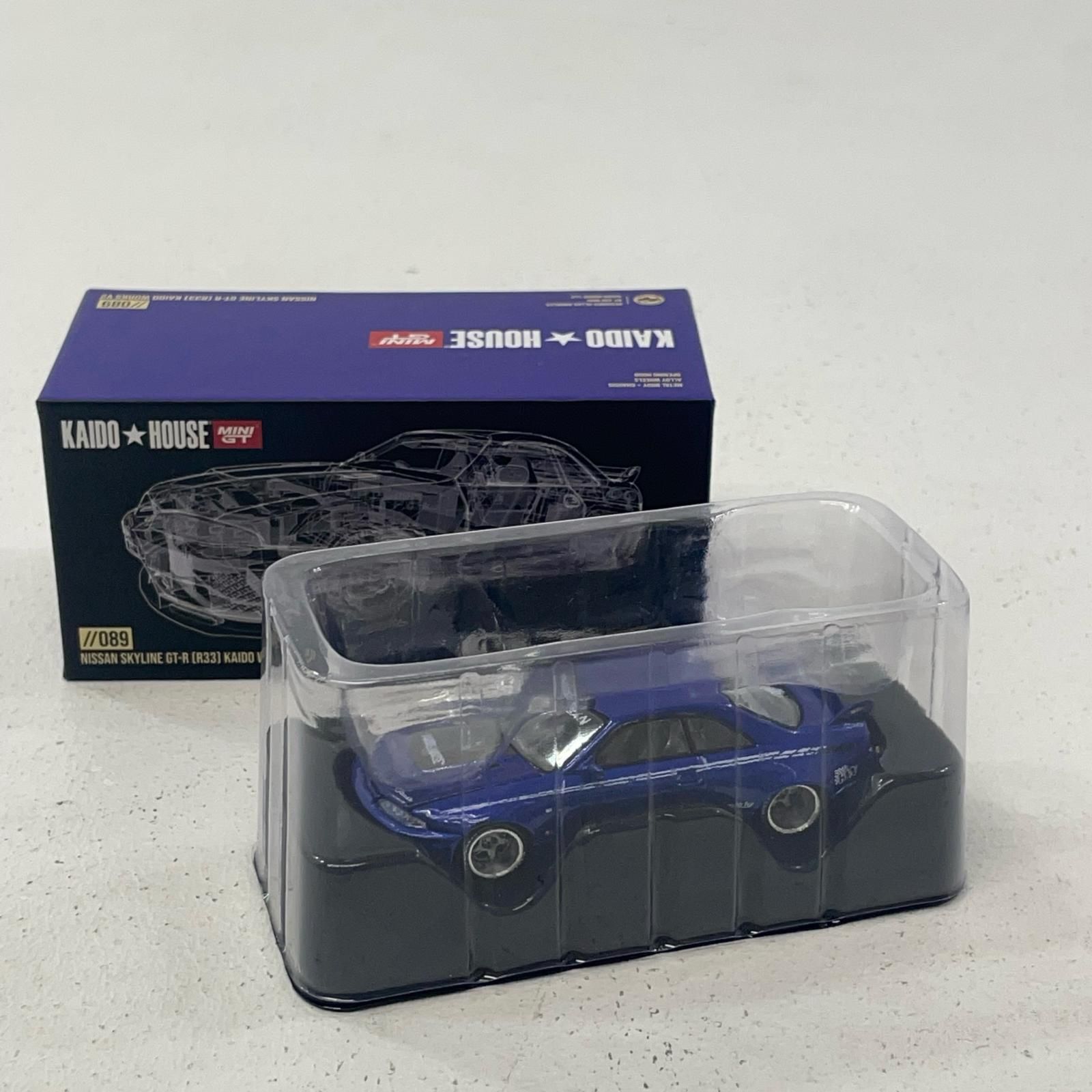 【尾張小牧店】 中古 MINI-GT DGK KAIDO HOUSE 02 街道ハウス×DGKコラボ『スカイライン GT-R R34』ROULETT RACER MODEL 【728】 尾張小牧店】 中古 MINI GT KAIDO☆HOUSE 1/64 スカイラインGTーR R33