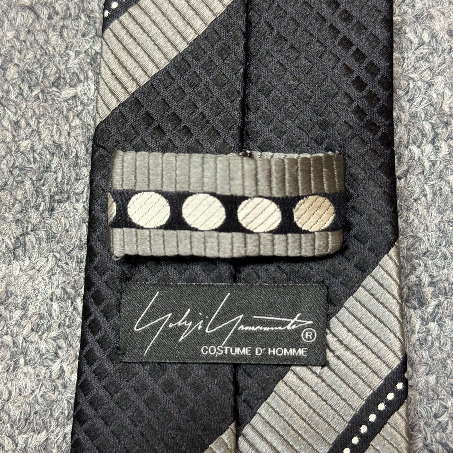 【新品・未使用】Yohji Yamamoto POUR HOMME ネクタイ Yohji Yamamoto COSTUMED HOMME ドット柄 ネクタイ ブラック