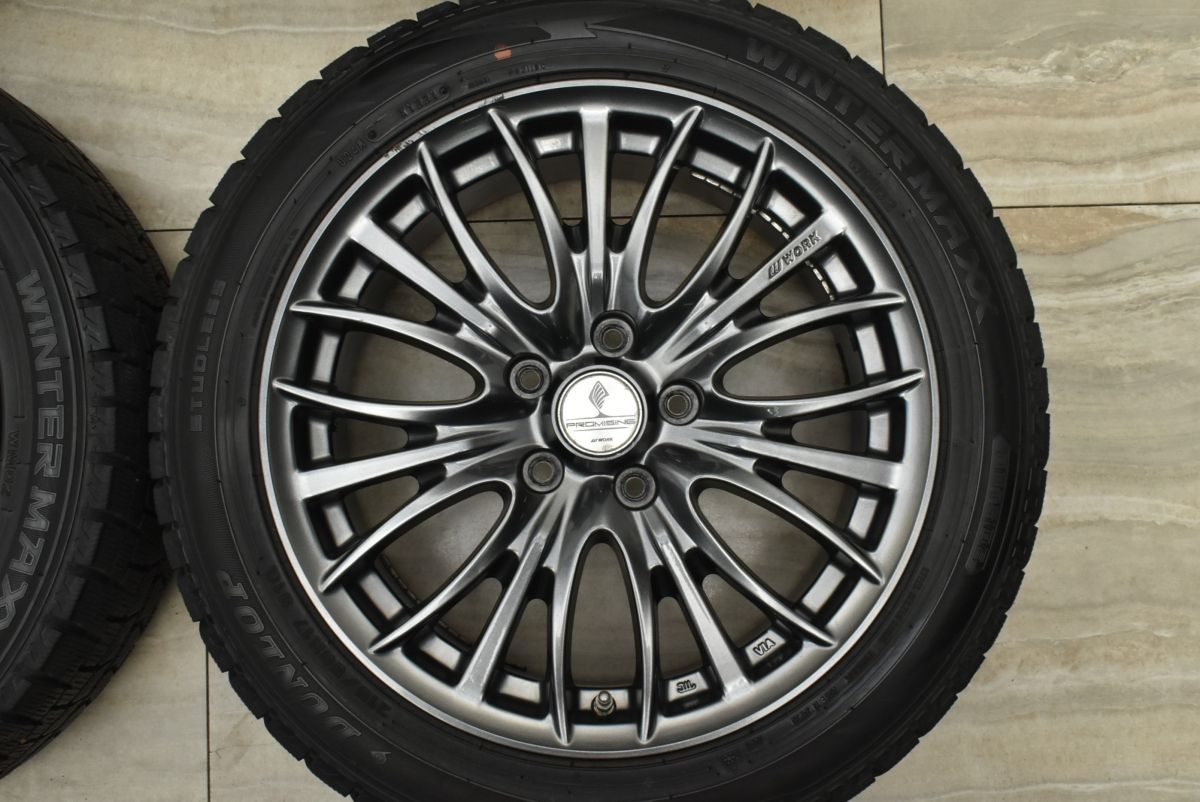 バリ溝】WORK PROMISING STYLE M 17in 7J +48 PCD114.3 ダンロップ 
