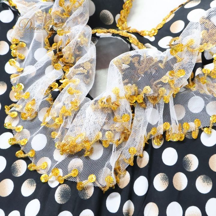 とにかく安い！ ベリーダンス 衣装 ワンピース ドレス ブラック系 黒 ゴールド系 スパンコールラメ ビーズ レース フリル 水玉模様 柄 舞台 発表会 イベント ベリーダンス衣装 おしゃれ 可愛い フリルドレス スパンコールドレス イベント衣装 女性用 コスチューム