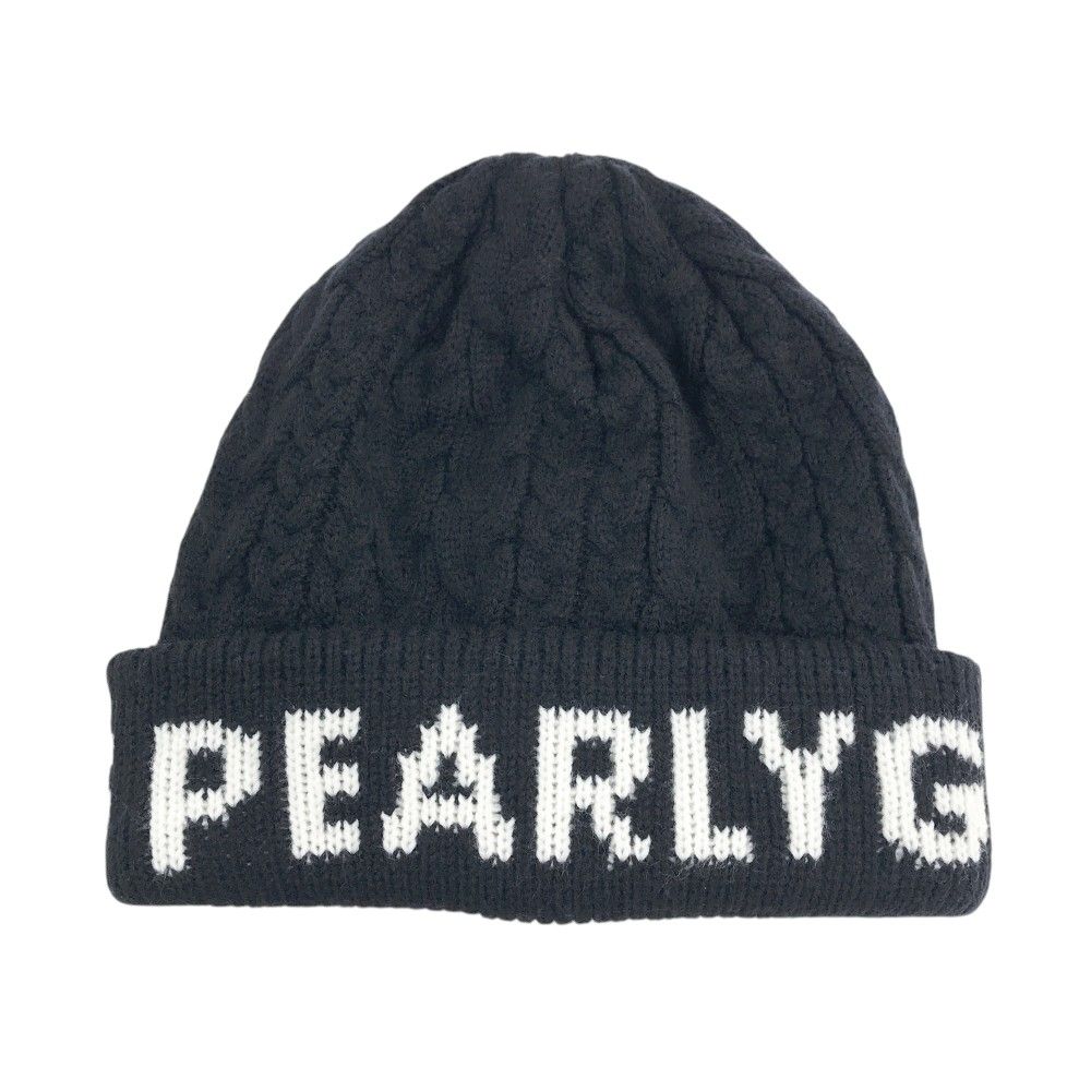 PEARLY GATES パーリーゲイツ 2025年モデル 裏フリース ニット帽 ネイビー系 FR 240101534727 ゴルフウェア ストスト