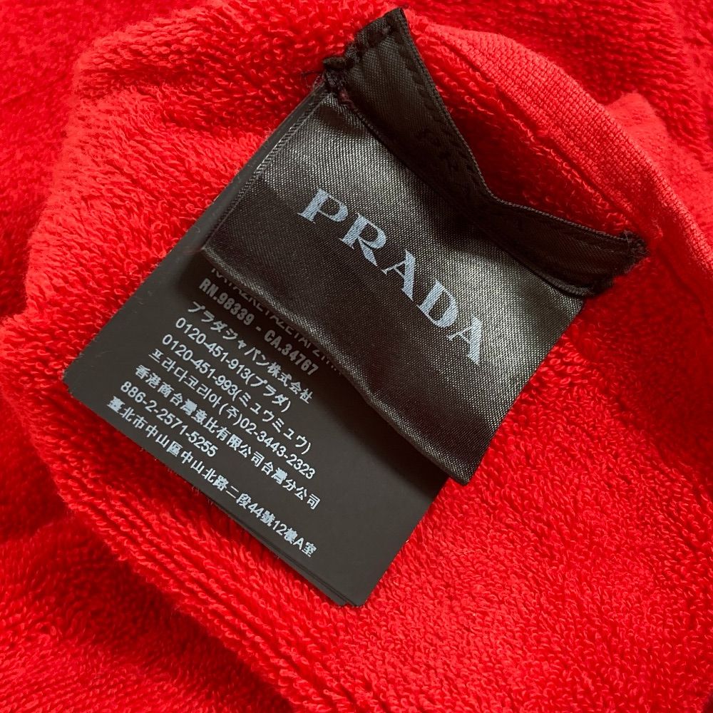 PRADA ロゴ バスタオル レッド PRADA ロゴ バスタオル レッド
