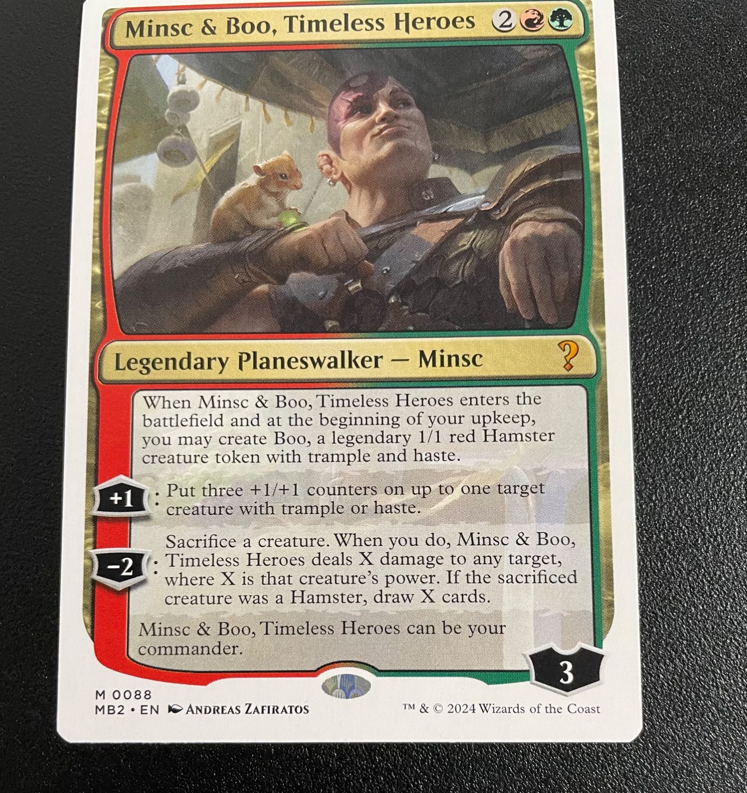 ☆m13049 Minsc & Boo, Timeless Heroes (White Border) - Mystery