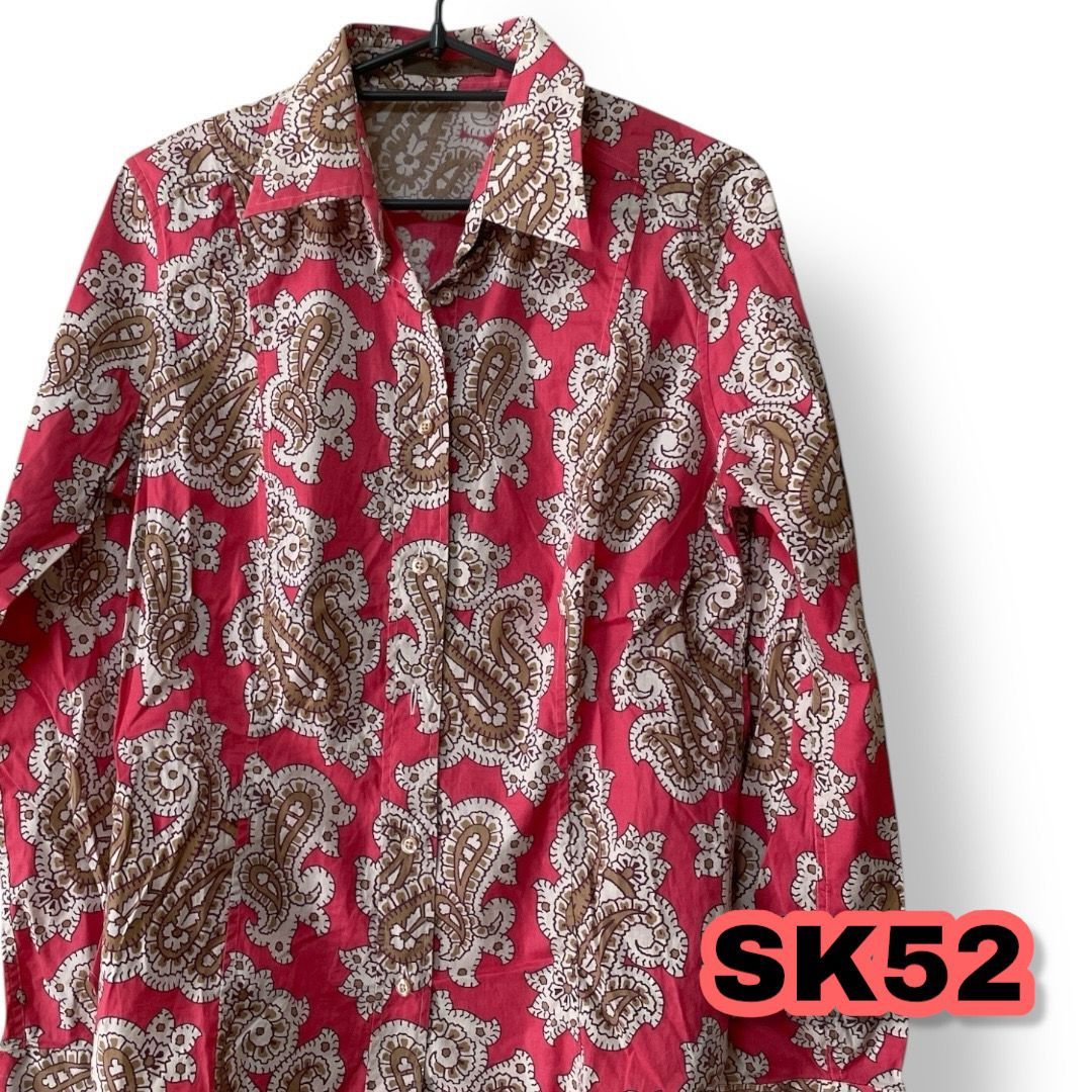 ETRO シャツ 長袖 ETRO(エトロ) ペイズリー柄 長袖シャツ ピンク色