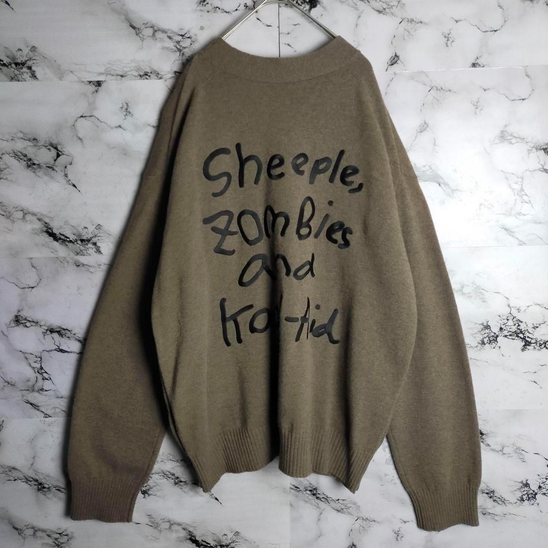 即 モデル サカイ バック刺繍ロゴ カーディガン マッドサキ