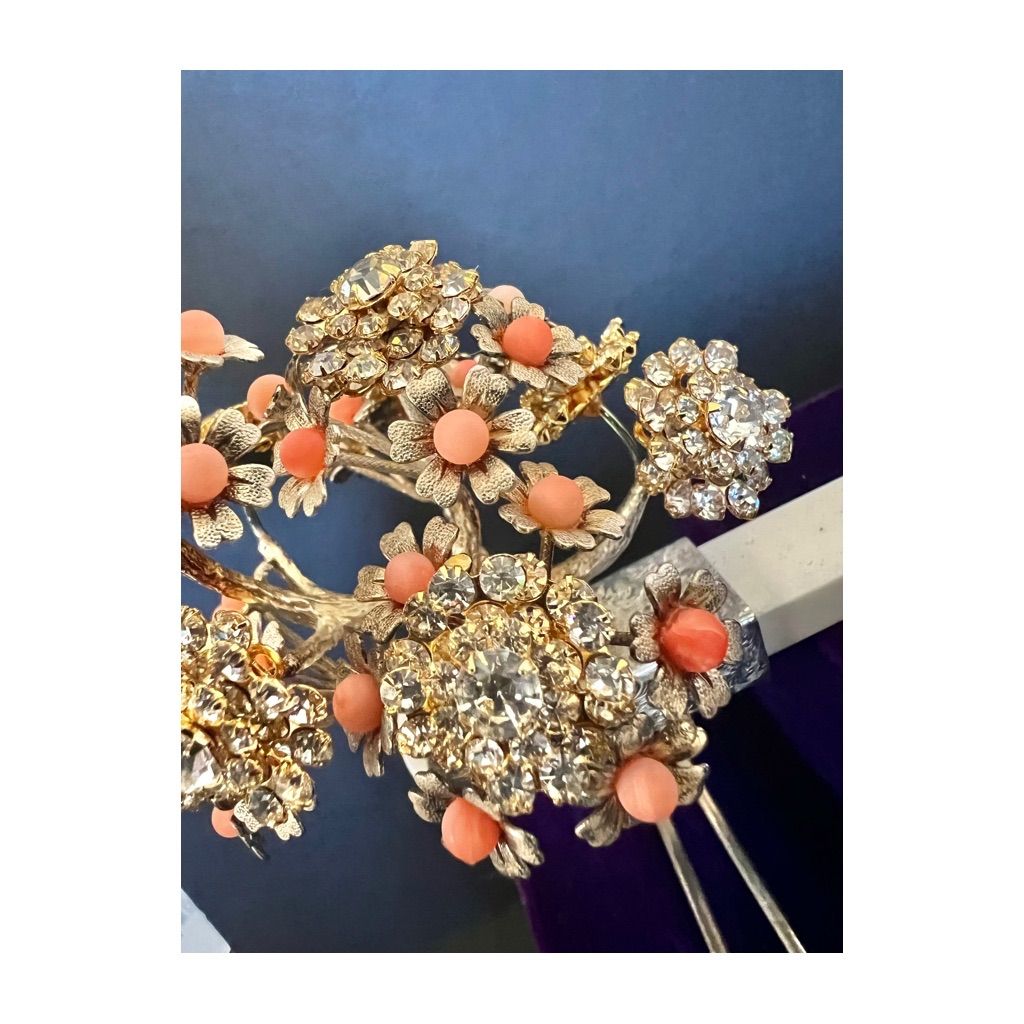 簪セット 花 オパール風 中古 花嫁 小物 536 髪飾り 花魁