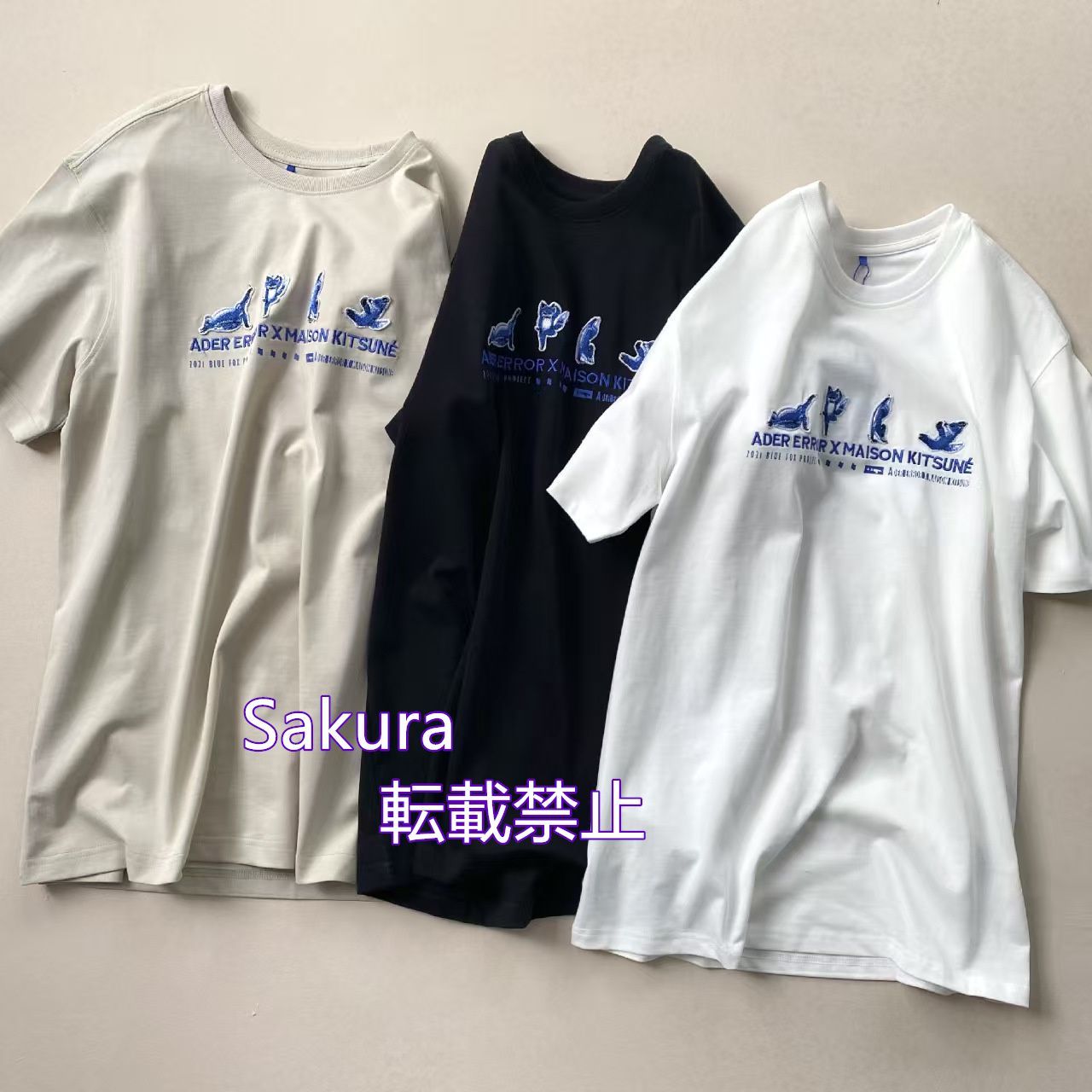 ★Ader Error★2024SS 超新作★Mati t-shirt★3色 🎨👕✨【超限定】Ader Error × Maison Kitsune コラボTシャツ