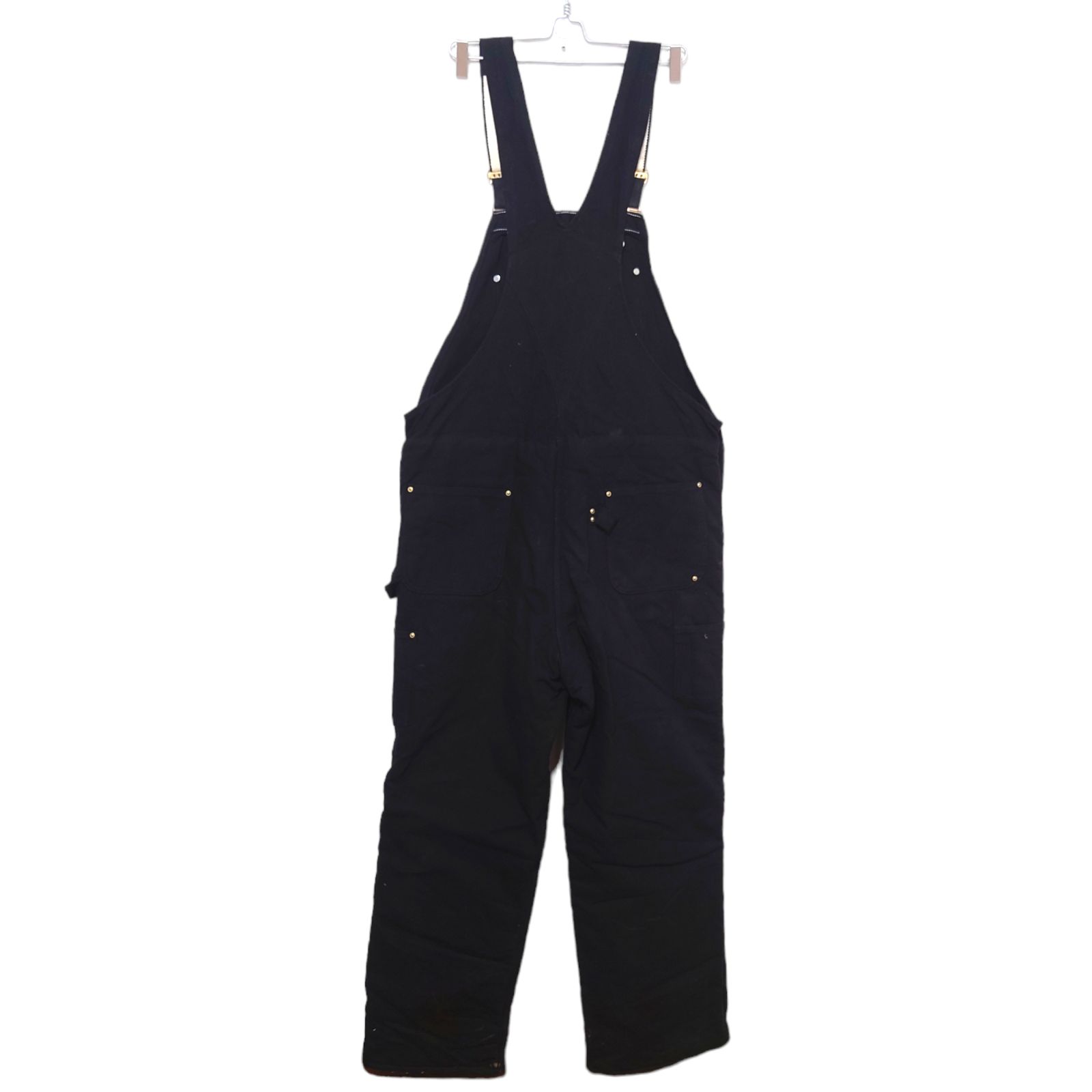 アダムキメルカーハート　ブラック カバーオール フード付き　ダック Carhartt】ダブルニーダック オーバーオール ブラック S-696