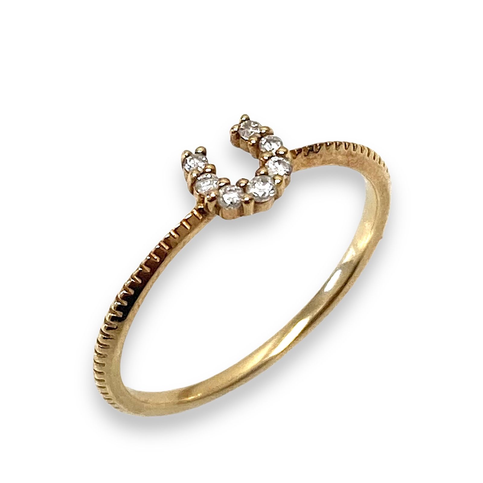 参考定価¥29,700】ete (エテ) K10YG ダイヤモンド ホースシューリング