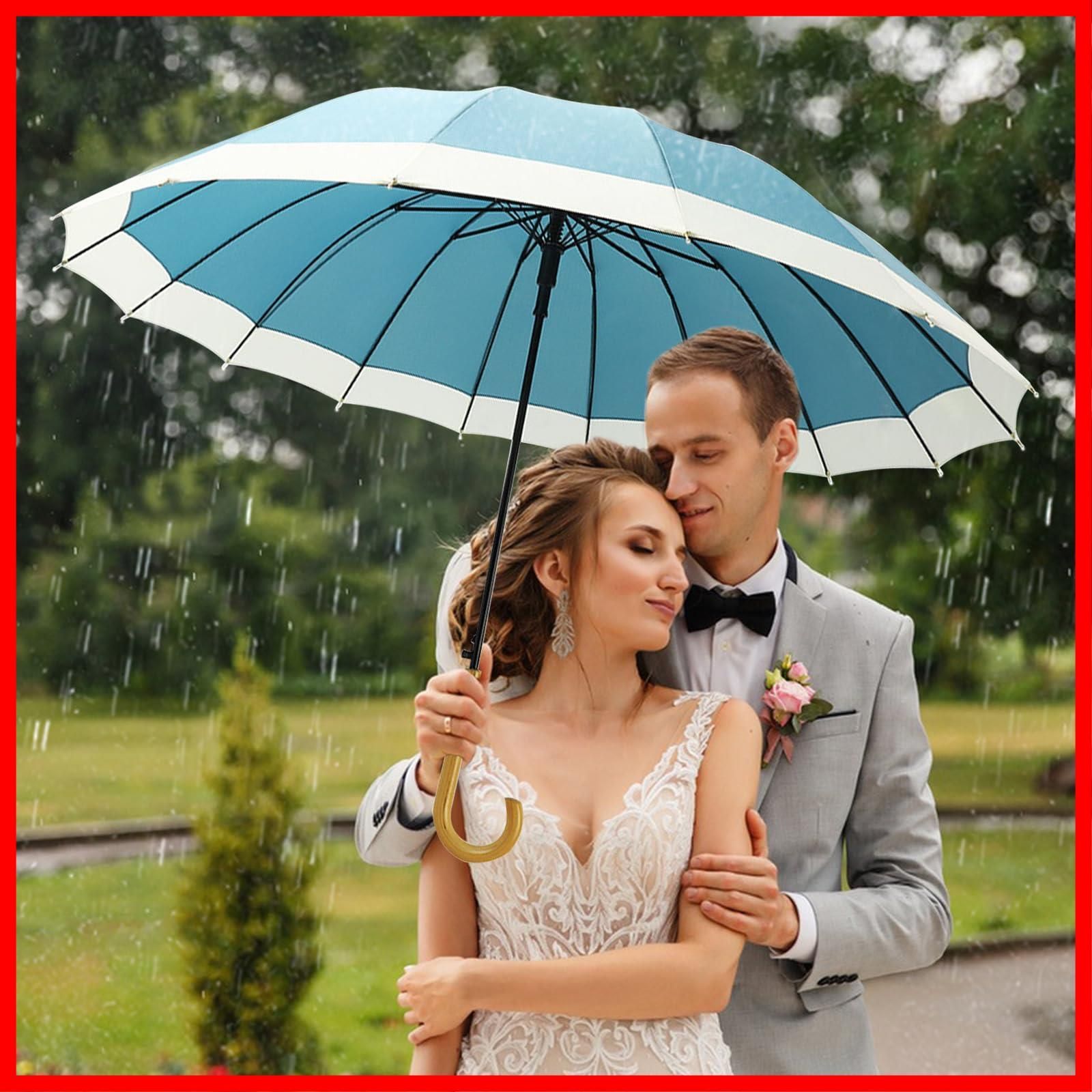 在庫 ジャンプ傘 16本骨 長傘 大型 超撥水 メンズ レディース 台風対応