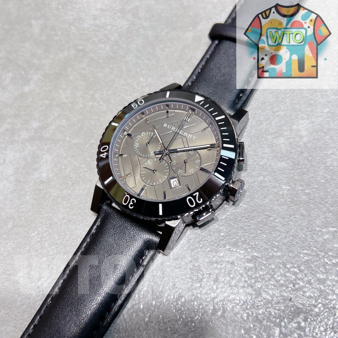 BURBERRY バーバリー メンズ腕時計 44mm｜セラミックベゼル×6針