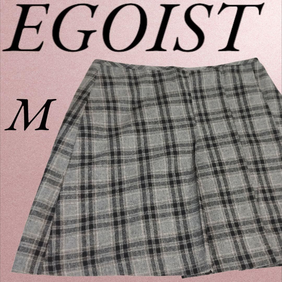 極美品】EGOIST エゴイスト サイドプリーツ チェック ミニスカート S