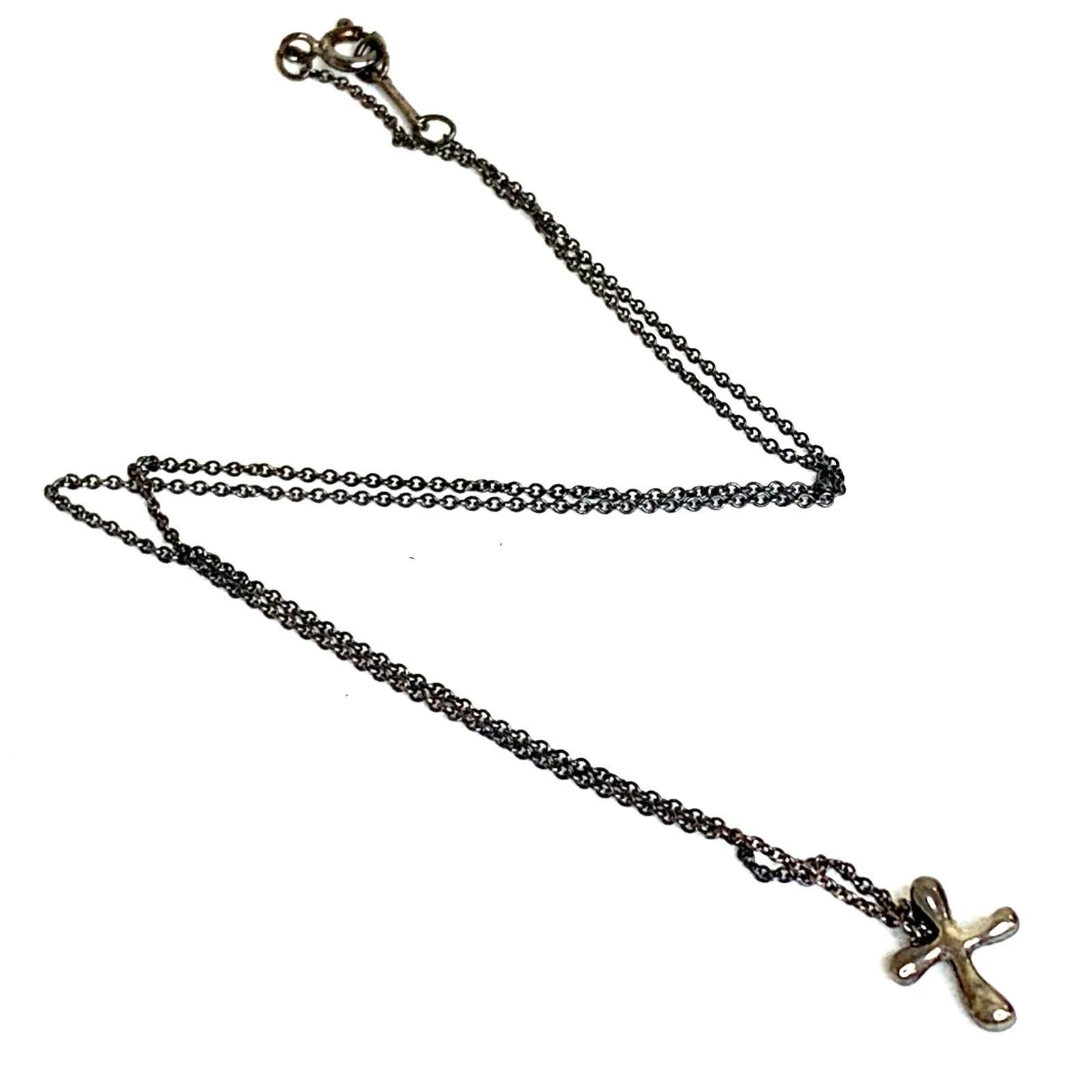 中古品】TIFFANY＆Co. クロスモチーフ シルバー ネックレス