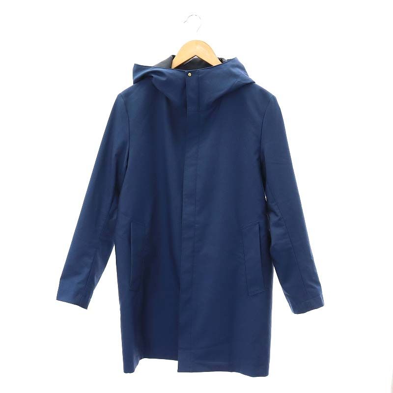 エディフィス EDIFICE フーデッドスプリングコート ロング S 紺 ネイビー /SY ■OS