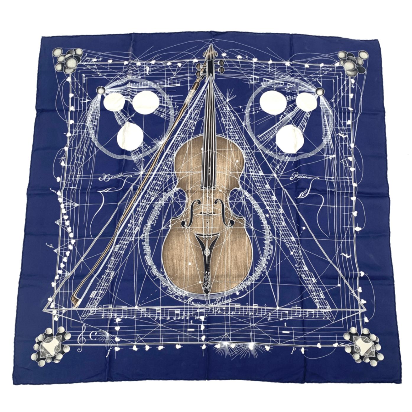 美品 HERMES エルメス スカーフ カレ90 球体が奏でる音楽 La Musique 