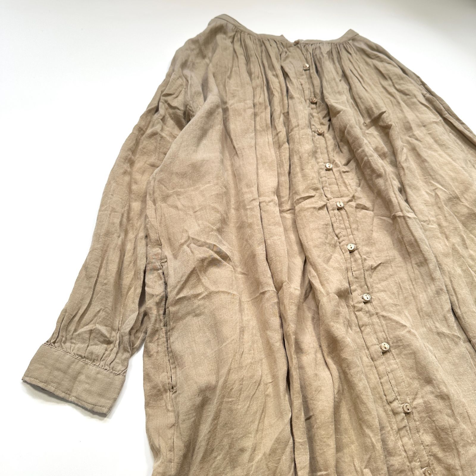 Emerald Motel フィードサック柄 長袖シャツワンピース 新品 フリー