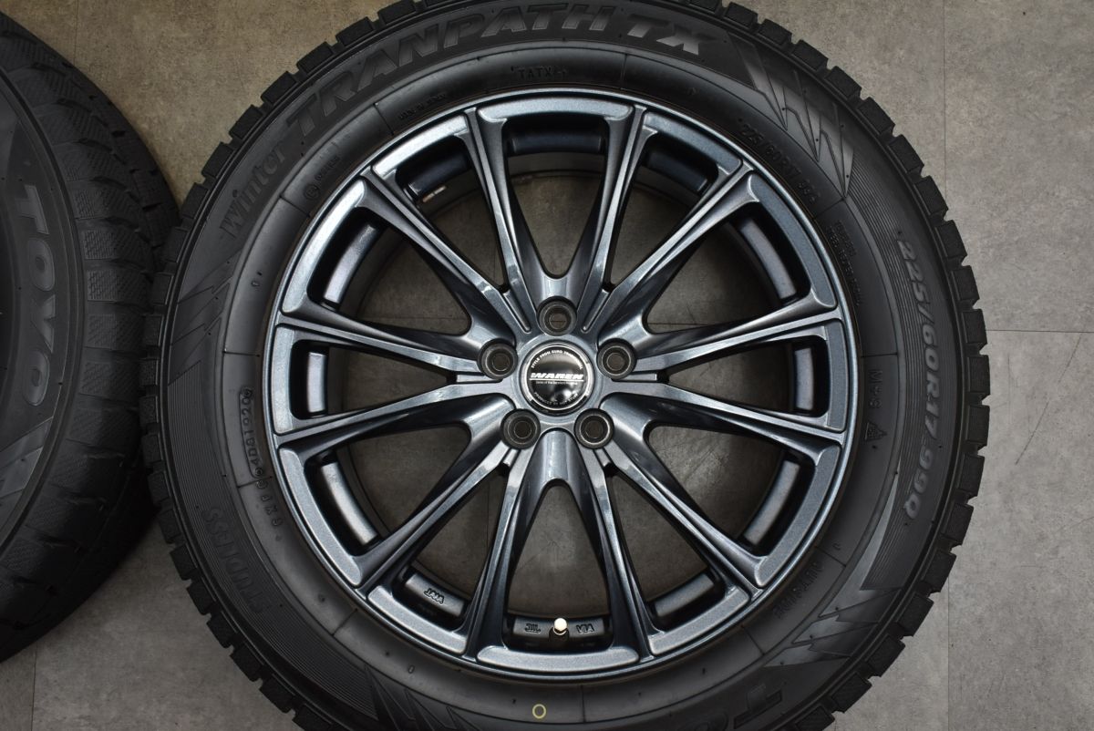 【美品 バリ溝】WAREN 17in 7J +55 PCD100 トーヨー ウィンタートランパス TX 225/60R17 スバル GT XV SJ フォレスター スタッドレス