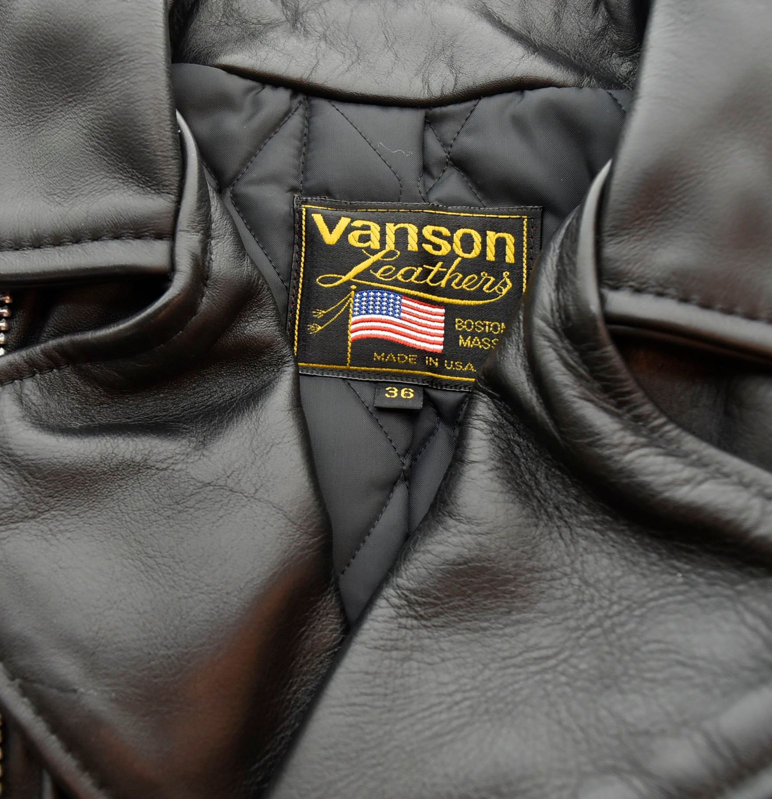 Vanson バンソン Leathers レザージャケット ワッペン　36 Vanson バンソン Leathers レザージャケット ワッペン36