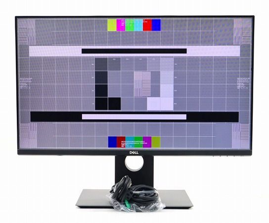 DELL P2719H 27インチ非光沢IPSパネル フルHD 1920x1080ドット HDMI/DisplayPort/アナログRGB入力 下端に僅かな変色(黄色傾向)あり 中古