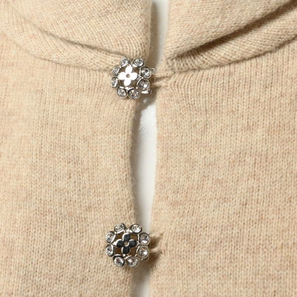 LOUIS VUITTON モノグラム ビジューボタン カシミヤ混 ニット