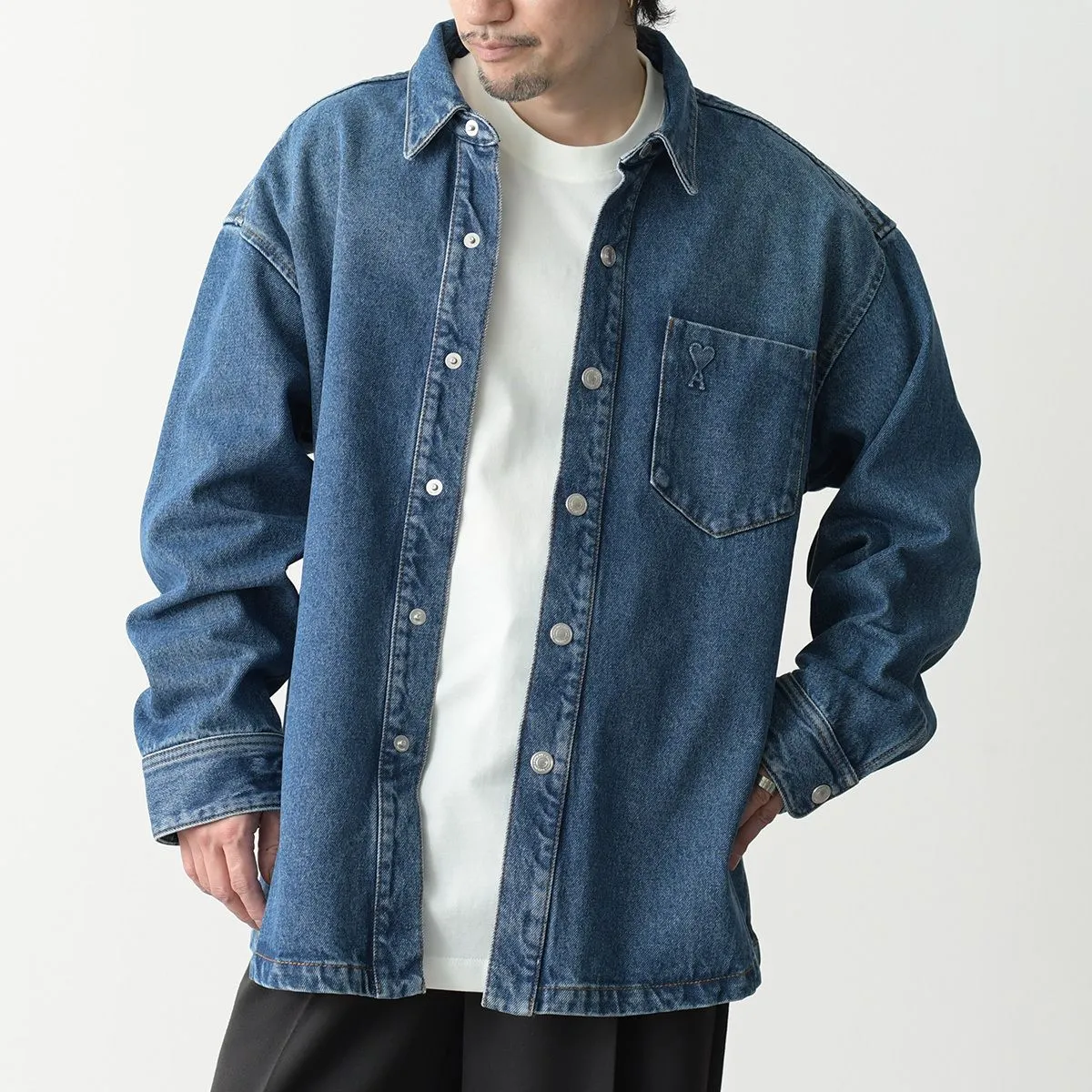 新作】アミ AMI メンズ デニムシャツ 2025年最新】AMI PARIS