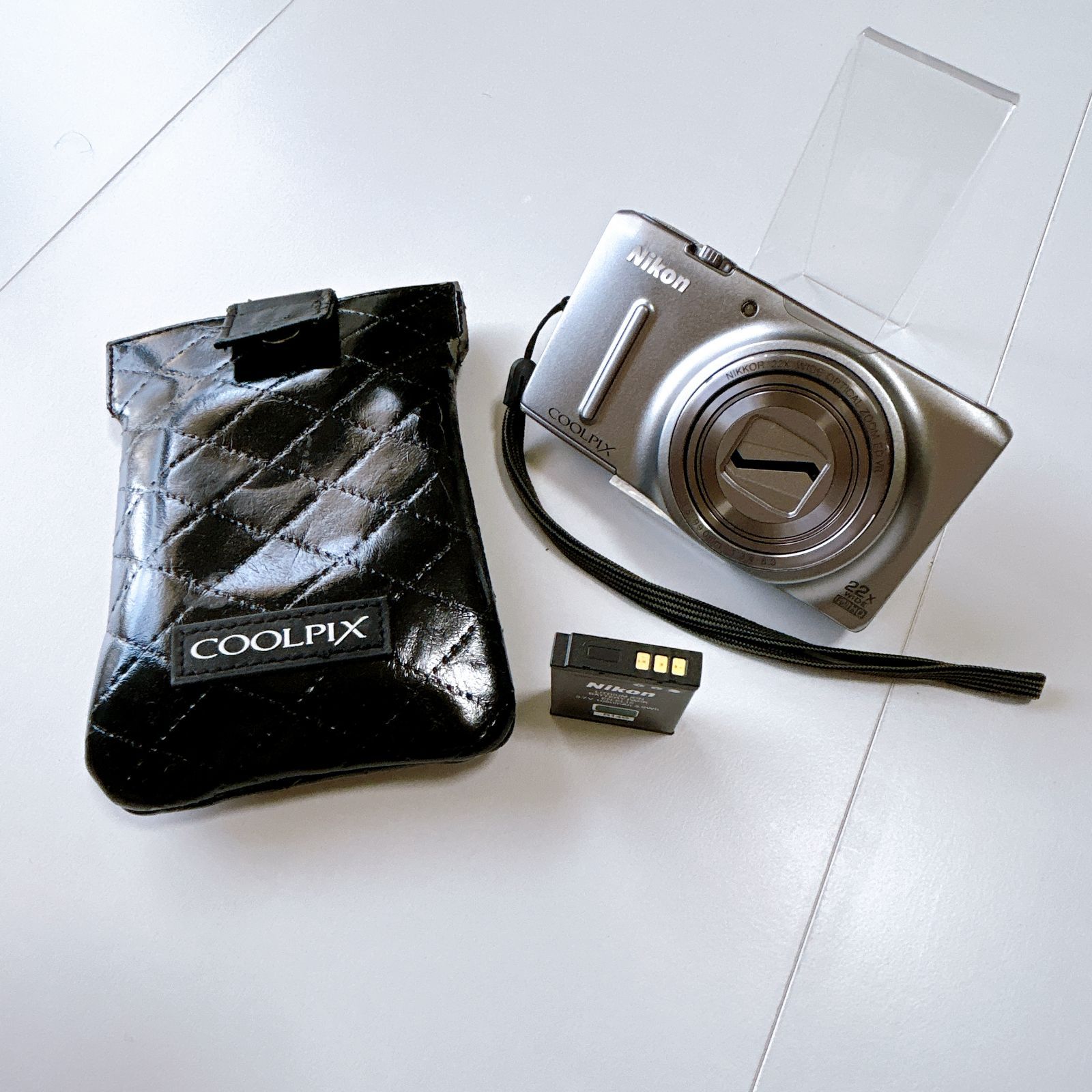 ニコン coolpix S9500 シルバー デジタルカメラ ケース付き デジカメ 
