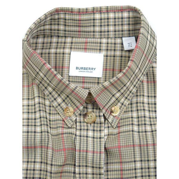 BURBERRYバーバリー20AWニットドッキングオーバーサイズチェックシャツ 