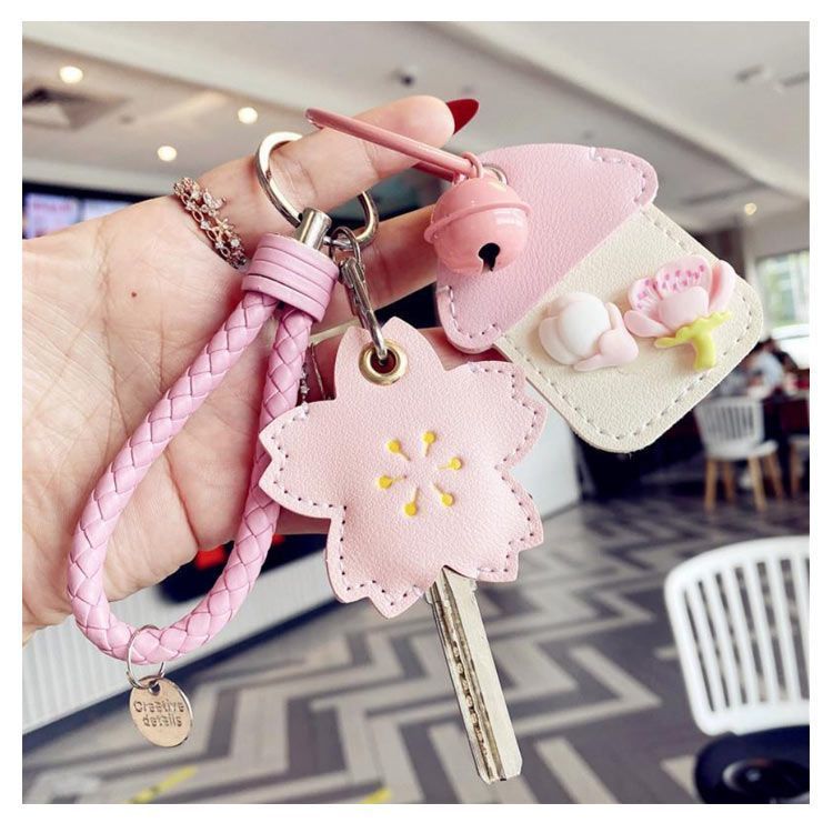 【レア】一期一会 きらきらお財布キーホルダー スマートキーケース 桜 サクラ 和柄 メンズ レディース 革