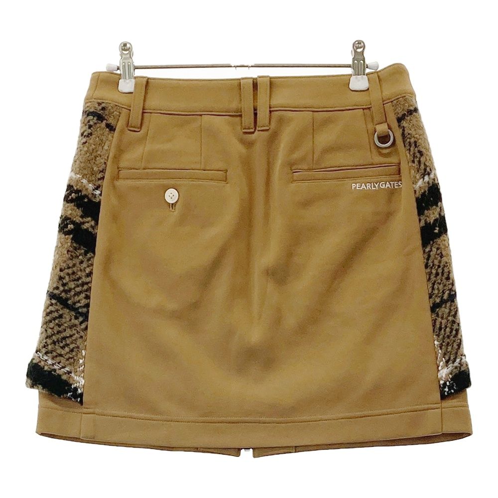 逸品 サイズ 1 PEARLY GATES パーリーゲイツ モデル スカート チェック柄 ブラウン系 240101528248 ゴルフウェア レディース ストスト